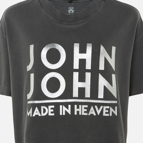 Camiseta John John Black Metal Feminina Black